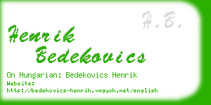 henrik bedekovics business card